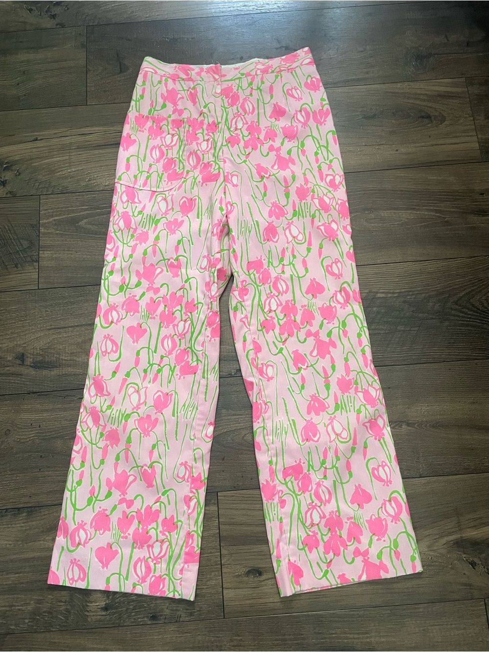 Vintage Lilly Pulitzer Pink Tulips Floral Pants Small